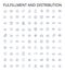 Fulfillment and Distribution outline icons collection. fulfillment, distribution, warehouse, inventory, logistics