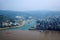 Fuling District of Chongqing Yangtze River and Wujiang River confluence of two rivers
