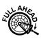 Full ahead icon, simple style