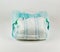 Full baby diaper on a white background