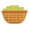 Full basket anti-money laundry icon, cartoon style