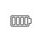 Full battery charge line icon