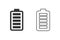 Full battery line icon set vector