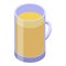 Full beer mug icon, isometric style