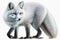 Full Body Arctic Fox watercolor, Beautiful Animal in Wildlife. Isolate on white background
