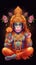 full body bal hanuman on dark background generative AI