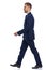 full body picture of elegant young man walking