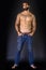 Full body shot of Man in Jeans