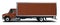 Full brown Freightliner M2 delivery truck side view.