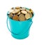 A full bucket of coins