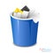 Full Bucket Icon Isolated.