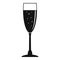 Full champagne glass icon, simple style