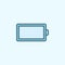 full charge symbol field outline icon. Element of 2 color simple icon. Thin line icon for website design and development, app