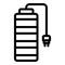 Full charging icon outline vector. Recharge power