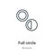 Full circle outline vector icon. Thin line black full circle icon, flat vector simple element illustration from editable business