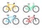 Full color bicycle icon. Vector