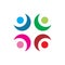 Full color community circle logo design