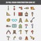 Full color construction icon set vector illustration