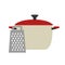 Full color cooking pot with grater