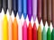 Full color crayon left right diagonal