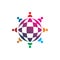 Full color globe community logo design