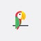 Full color parrot logo