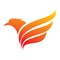Full color phoenix wing logo design