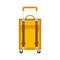 Full color travel suitcase yellow with extension handle and wheels