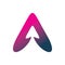 Full color triangle arrow aero logo design