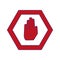 Full color warning metal notices with stop sign