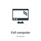 Full computer vector icon on white background. Flat vector full computer icon symbol sign from modern computer collection for