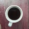 A full cup of black coffee with hot water tastes good when the weather is cold, with the right amount according to taste