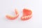 Full denture on white background