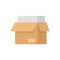 Full documents box icon flat isolated vector