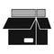Full documents box icon, simple style