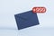 Full email box, received notifications and newsletter ideas concept with dark blue paper envelope with white 999 icon in red