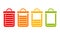 Full and empty trash can vector icon