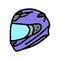 full face motorcycle helmet color icon vector illustration