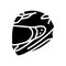 full face motorcycle helmet glyph icon vector illustration