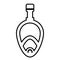 Full face snorkel mask outline icon