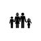 Full-fledged family holding hands icon. Elements of happy family icon. Premium quality graphic design icon. Signs, symbols collect