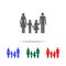 full-fledged family icon. Elements of human family life in multi colored icons. Premium quality graphic design icon. Simple icon f