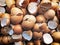 Full Frame Background of Pile of Eggshells