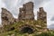Full frame closeup of Castle Ardvreck ruins, Scotland.