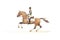 full-frame image of a horse executing a perfect canter pirouette