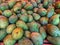 Full frame of mango fruits in the market
