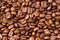 Full frame Roasted organic delicious coffee beans