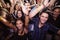 Full frame shot of crowd at nightclub