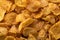 Full frame shot of crunchy cornflakes with copy space