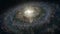 Full Frame Wide Shot of Giant Alien Milky Way Like Spiral Galaxy in Deep Space
